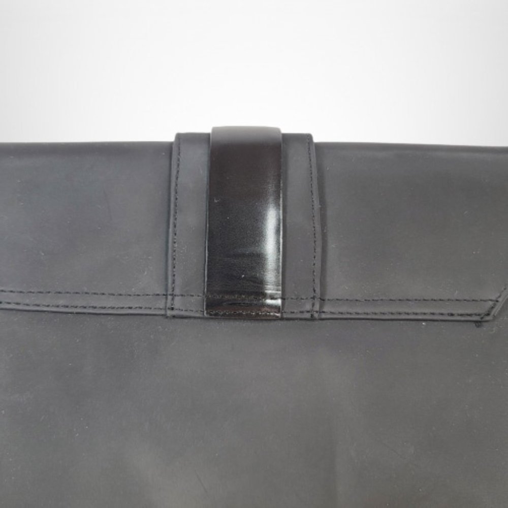 Cesare Paciotti Black Thick Nylon/Leather Shoulder Tote Handbag - Picture 9 of 16